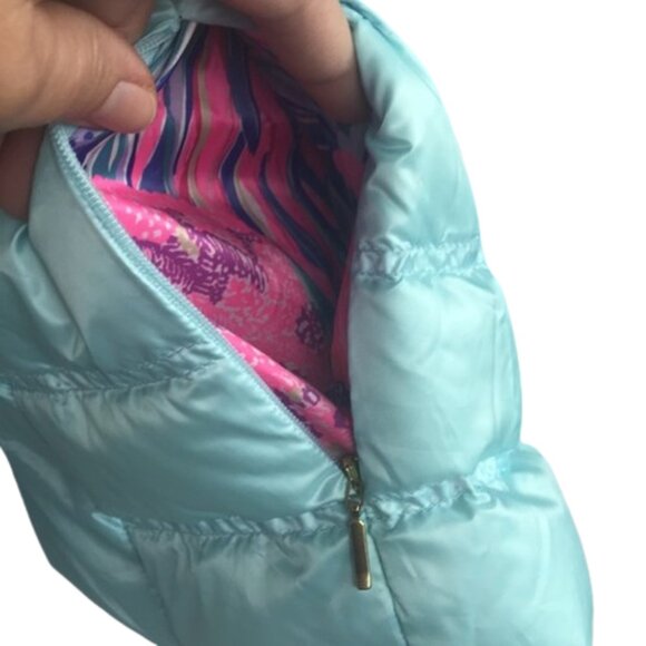 Lilly Pulitzer Elana Puffer Vest 🌊 Sea Salt Blue - Picture 9 of 16